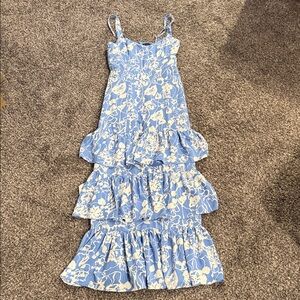 Abercrombie & Fitch Drama Ruffle Tiered Maxi Dress - Small